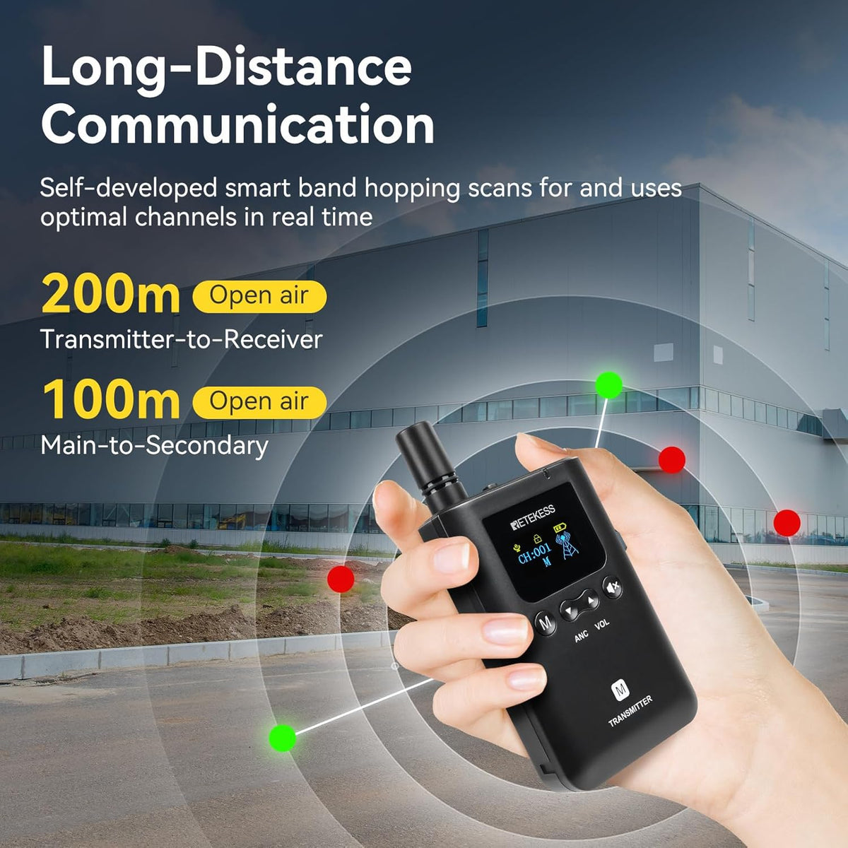 Draadloos Tourguide Communicatiesysteem – Tourguide Systeem, Audiogids, Gidsensysteem, Groepscommunicatiesysteem – 3 Zenders, 29 Ontvangers – Full-Duplex Communicatie – Bereik Tot 200 M, 999 Kanalen, 32 Slots