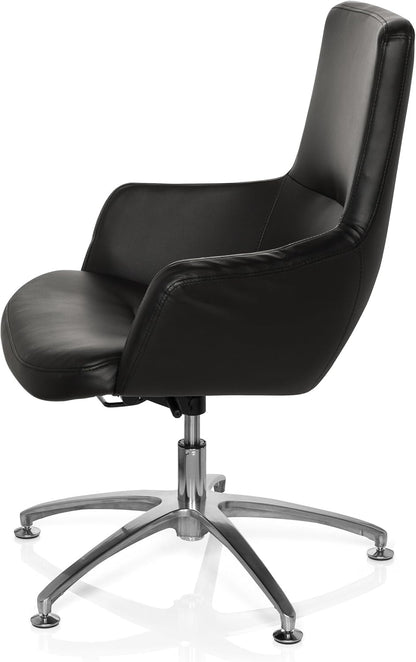 HJH Office Lounge/Recliner Chair, Shake 300 faux leather black