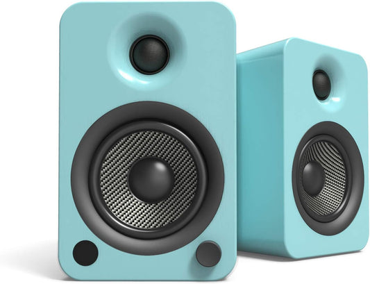 Kanto YU4 Powered Speakers with Bluetooth™ and Phono Preamp - Pair, Gloss Teal