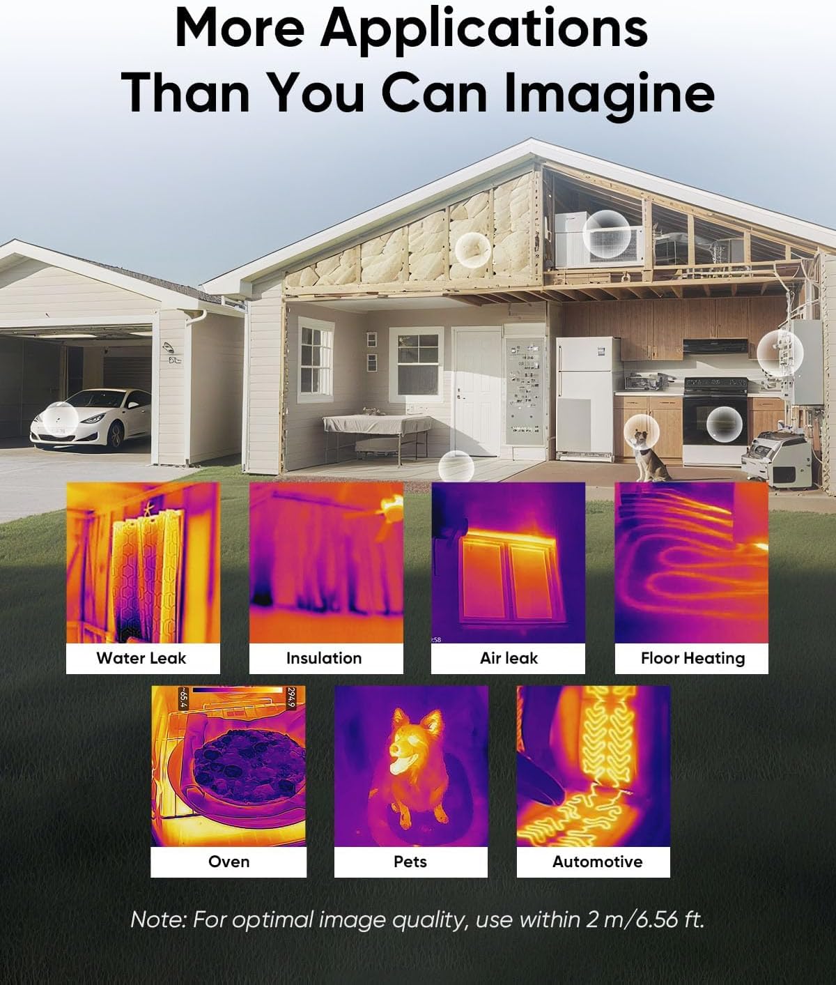 Thermische Camera – Warmtebeeldcamera – Infraroodcamera – Warmte Detector – Isolatiecamera – SuperScene Slimme Scèneherkenning – 240 x 240 Haarscherpe Resolutie – 11 Uur Batterijduur