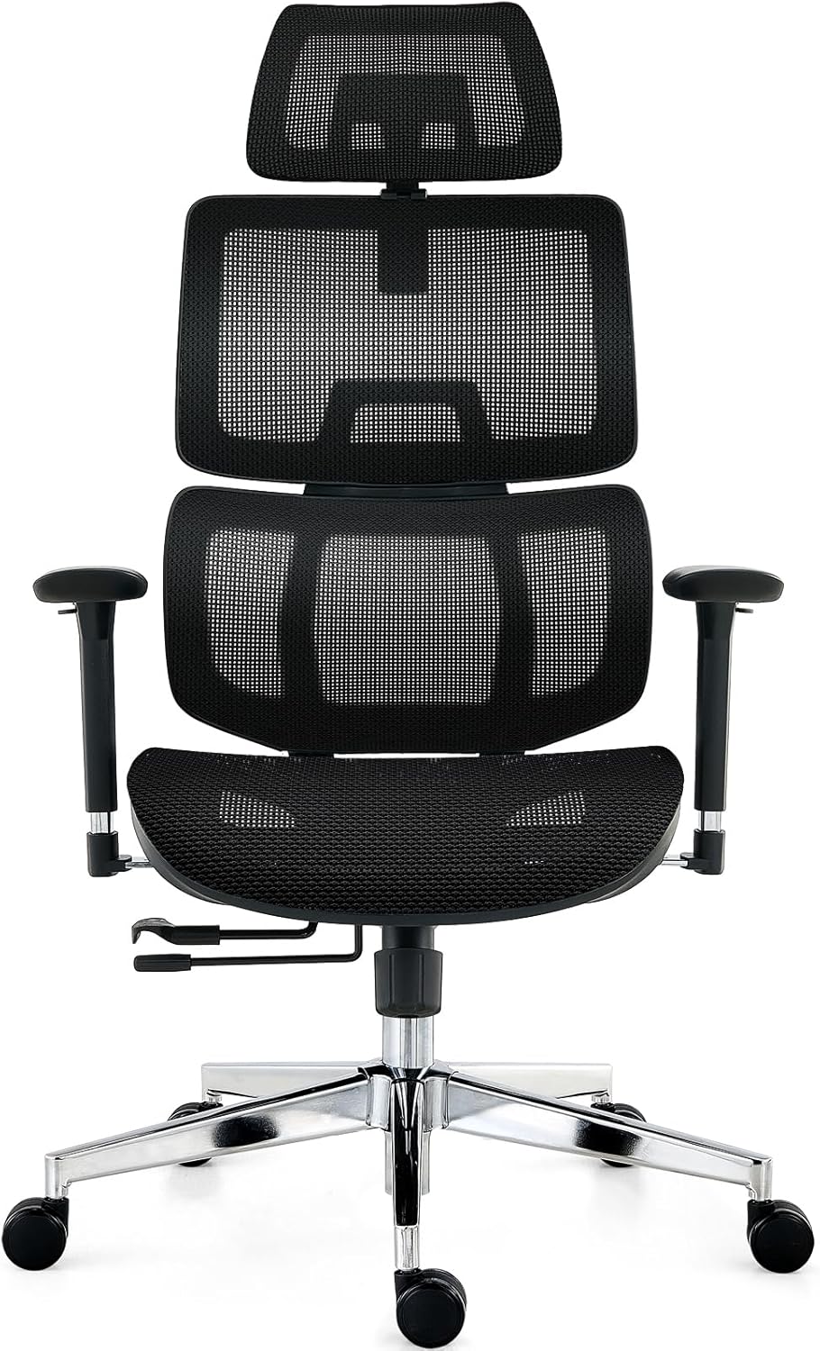 Ergonomic Office Chair, Fully Mesh Office Chair with Lumbar Support, Adjustable 3D Armrest, Headrest, Large and High Swivel Computer Chair (Effen - Black)