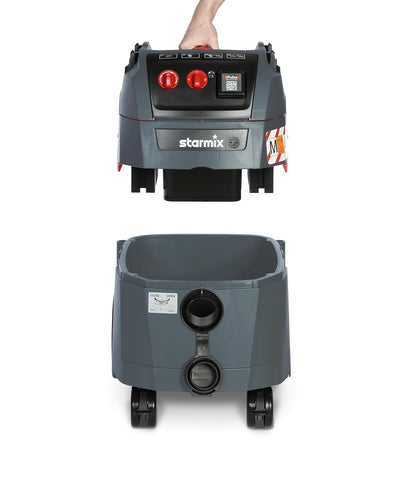 Starmix Nat- en droogzuiger iPulse M-1635 Safe, hoogwaardige veiligheidszuiger voor bouwplaats en werkplaats (1600 Watt, 35 L)
