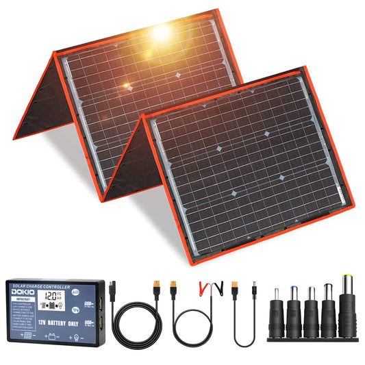 Draagbaar Zonnepaneel – Zonnelader – Solar Charger – Opvouwbaar Zonnepaneel – 12V Batterijlader – 150W Vermogen – 10A PWM Laadregelaar – USB Uitgang 5V/2A