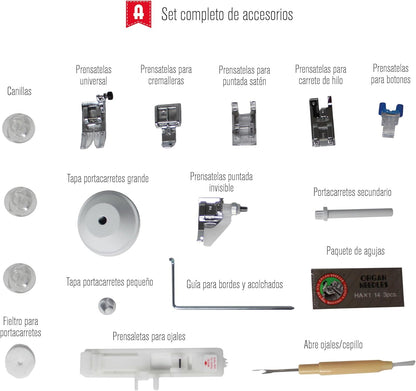 Elektrische Naaimachine – Naaimachine – Elektronische Naaimachine – Hobbynaaimachine – Patchwork Naaimachine – 404 Steeksoorten – Start/Stopknop