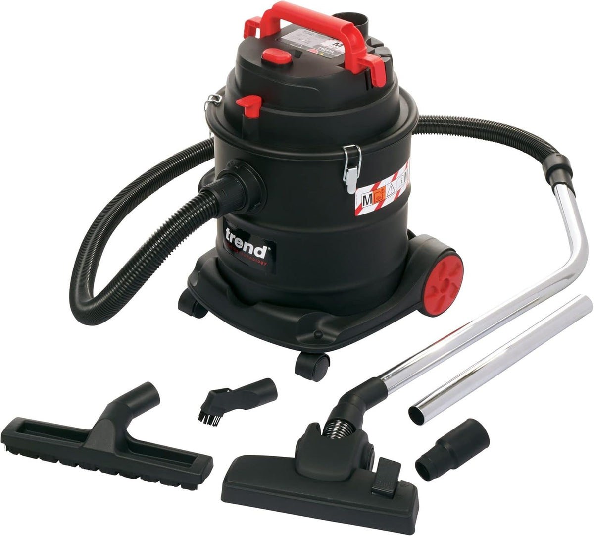 Trend Stofzuiger M-Class 800W 230V Eurostekker, 20 liter inhoud, lange stroomkabel van 5 meter, stofafzuiger ideaal voor gebruik op de bouwplaats, T32/EURO