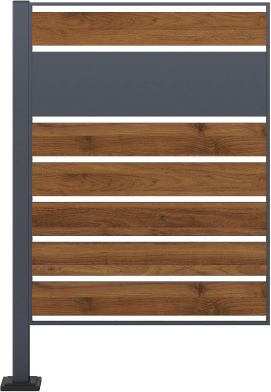 Wiltec container storage extension module fence waste containers wood optics kliko fence steel - QUORE