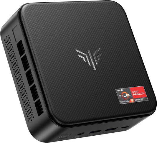 NiPoGi E3B Mini-pc, MD Ryzen 5 7430U (tot 4,3 GHz), 32 GB (2 x 16 GB) DDR4 1 TB M.2 SSD, mini-computer met W11 PRO|4K Triple Display|BT5.2|WiFi 6 voor zakelijke kantoren, design, thuisbioscoop