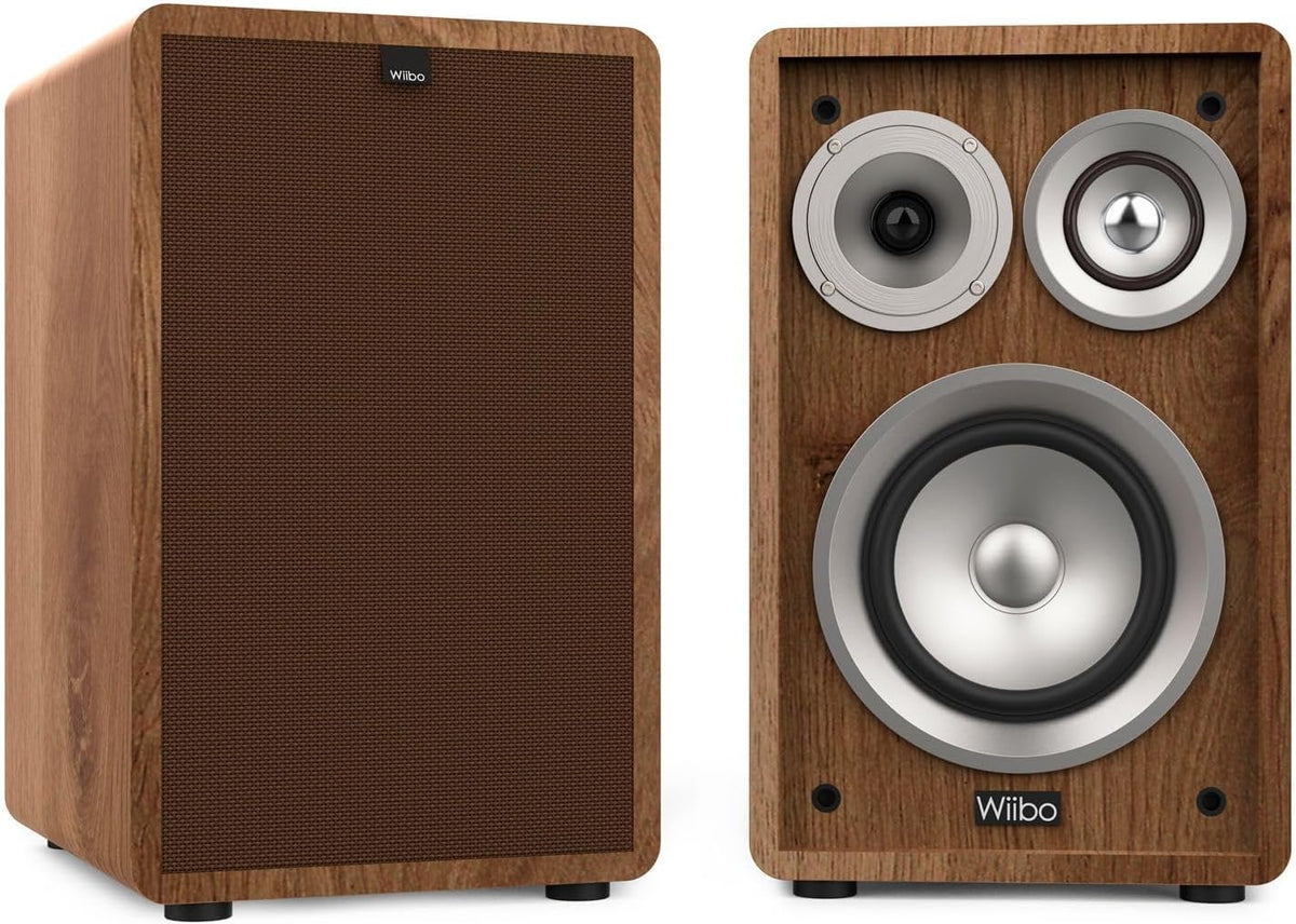 HiFi-luidsprekers – Luidsprekers – Speakers – Stereospeakers – Studio Monitoren – Walnoot Uitvoering – 3-Weg Ontwerp – 100 W per Speaker