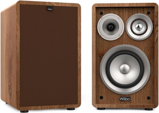 HiFi-luidsprekers – Luidsprekers – Speakers – Stereospeakers – Studio Monitoren – Walnoot Uitvoering – 3-Weg Ontwerp – 100 W per Speaker