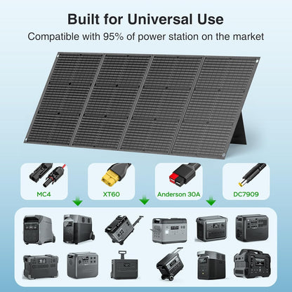 Zonnepaneel draagbaar – Zonnepaneel opvouwbaar – Solar Charger – Draagbare oplader – Powerstation zonnepaneel – 200W vermogen – Verstelbare standaard