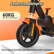 Kinderstep - Elektrische Step - Elektrische Step voor Kinderen - van 6-14 jaar - met 5Ah - 6.5 inch Banden - 15km Bereik - LED-display - 150W Motor - met Kleurrijke LED-verlichting - 4-Hoogtes Verstelbaar - Oranje