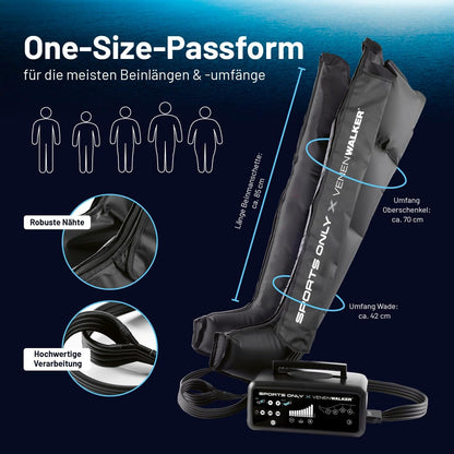 Sports Only x VENENWALKER massageboots, recovery boots met 10 drukniveaus en wisseldruktechniek, beenmassageapparaat voor geoptimaliseerde regeneratie, gecertificeerd medisch product