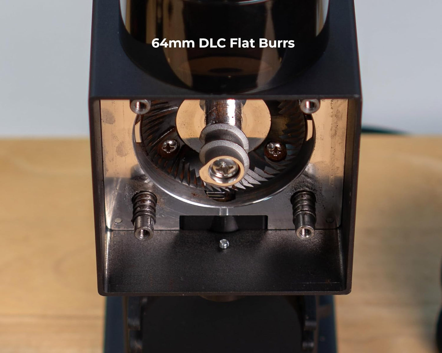 Koffiemolen – Koffiebonenmolen – Bonenmaler – Espressomolen – Koffiegrinder – 64 mm DLC-gecoate platte maalschijven – Variabele snelheid 800-1800 tpm
