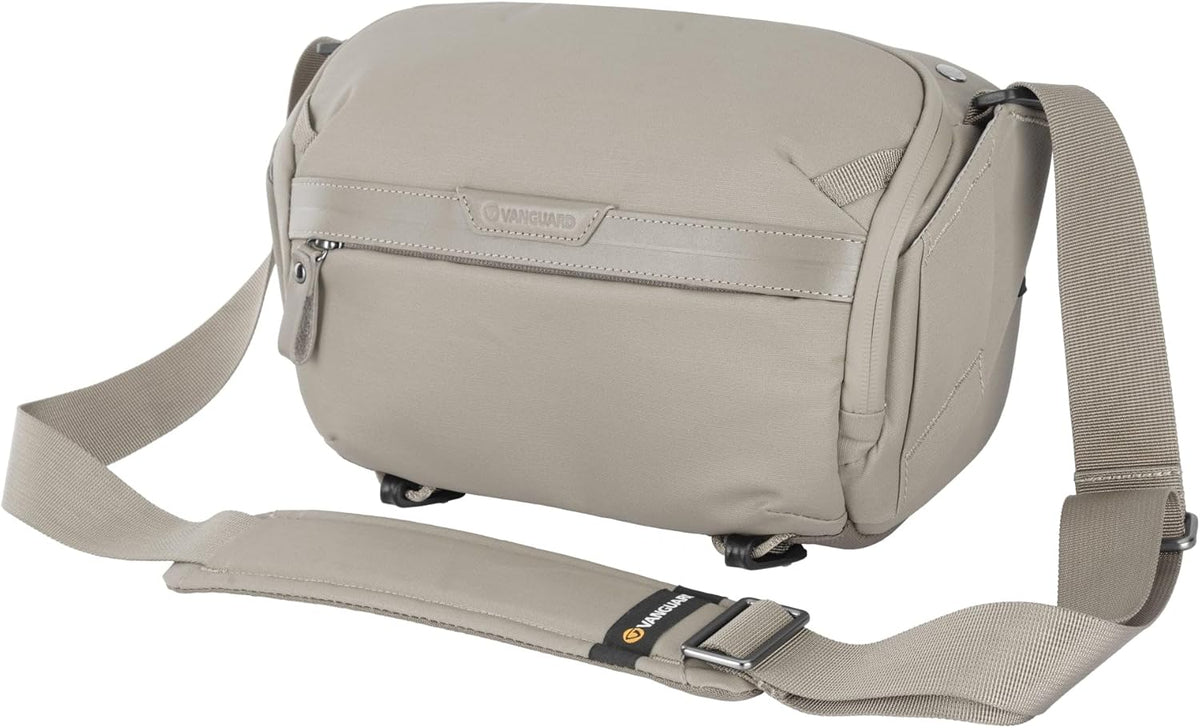Camera Schoudertas – Cameratas – Fototas – Fotografentas – Schoudertas Voor Camera – Crème, 4 Liter – Voor APS-C Of Kleine Full-Frame Camera Met Maximaal 2 Lenzen – 8 Inch Tabletvak En Regenhoes
