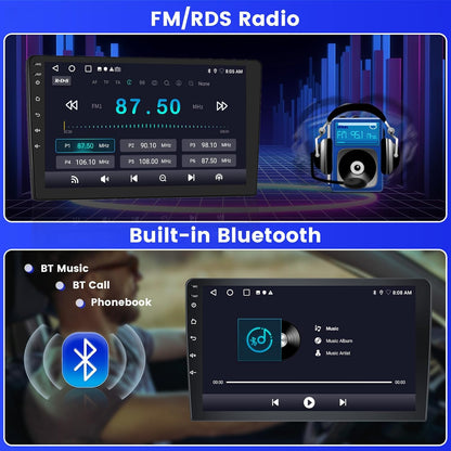 Autoradio Hyundai i20 – Multimediasysteem – Navigatiesysteem – DAB+ Radio – Touchscreen Autoradio – 9 Inch Scherm – Android 13 Met Wireless CarPlay & Achteruitrijcamera