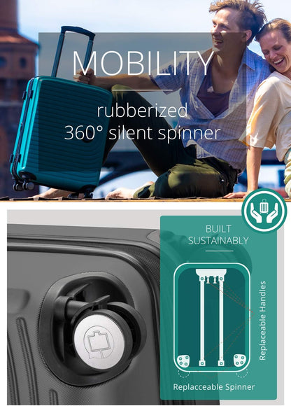 HAUPTSTADTKOFFER - Mitte - hard shell Koffer Trolley, Ingecheckte bagage uitbreidbaar, TSA, 77 cm, 130 L, Zwart