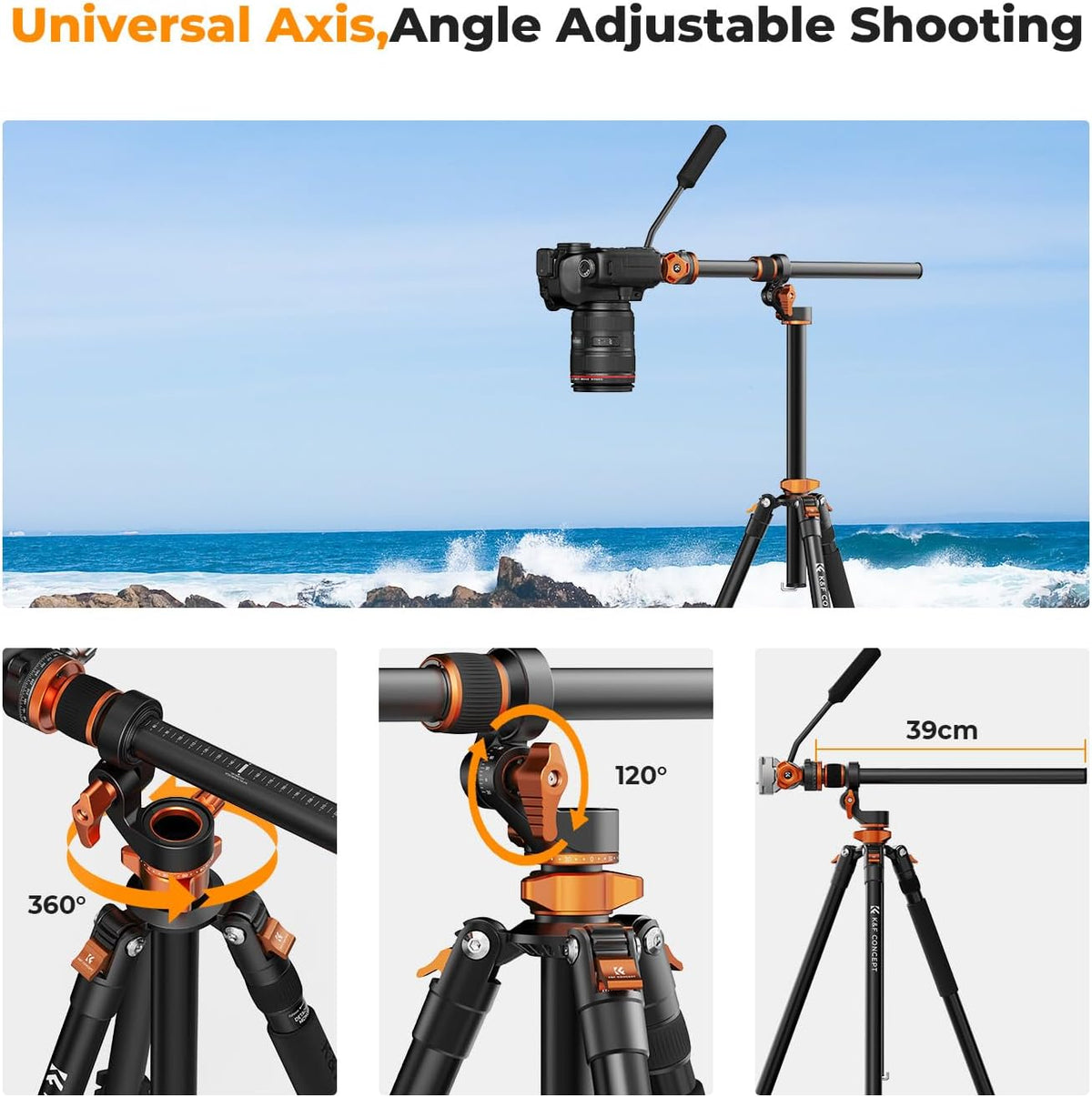 Camerastatief – Fotostatief – Videostatief – Reisstatief – Statief Met Monopod – 231 Cm Hoog – Hydraulische Kop