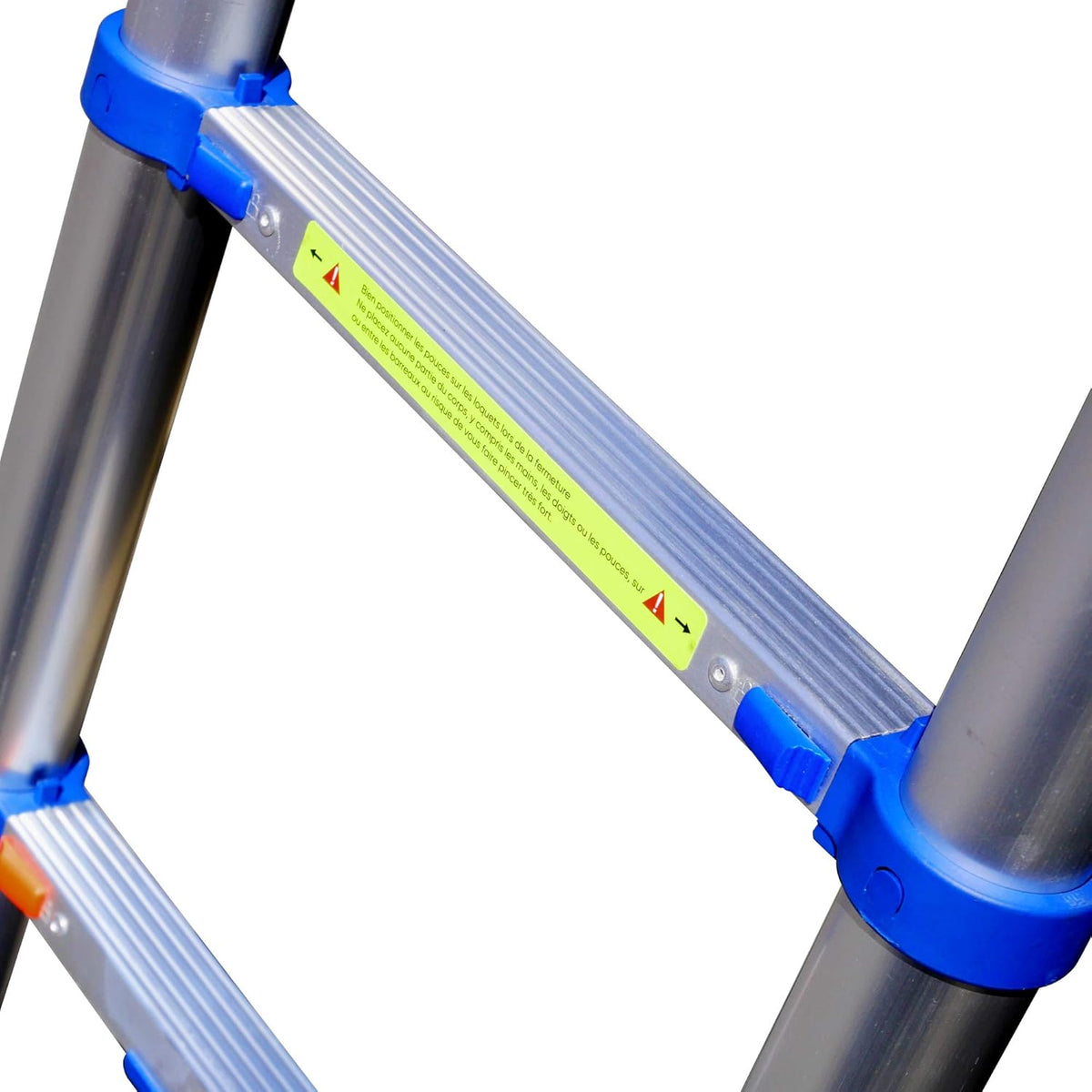 K • Lutech Telescoopladder, inklapbaar, gemaakt van hoogwaardig aluminium, gecertificeerd tot 150 kg, EN131 CE (260 cm)