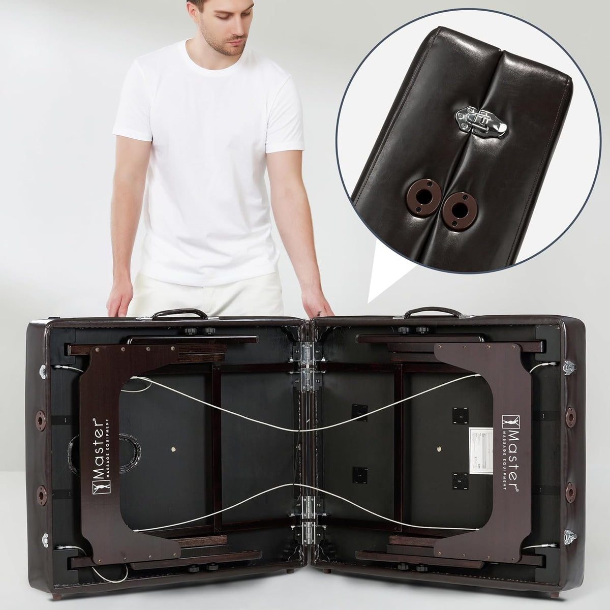 Massagebank – Massagebed – Behandelingsbed – Behandelbank – Massagetafel – Inklapbaar en Mobiel – 71 x 213 cm – Verstelbare Hoogte 61-86 cm