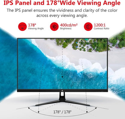 Z-Edge Gaming Monitor 27'' 240Hz, IPS Panel, 1ms, Screen FHD LED (1920x1080) with HDMI Cable, FreeSync, 400cd/m², HDMI 2.0 * 2 & DP 1.4 * 2, Adjustable Tilt, Ultra Slim Frame, VESA Mountable