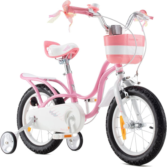 RoyalBaby Meisjes Kinderfiets Little Swan Fiets Kinderfietsen 12 Inch Roze