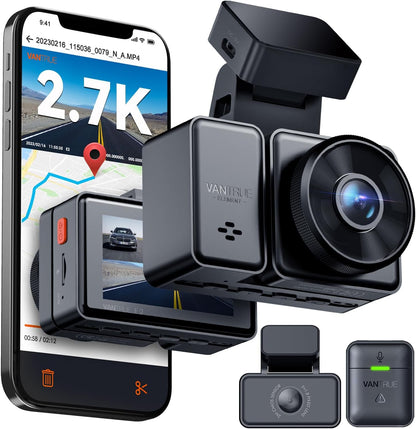 Dashcam – Autocamera – Auto Camera – Dashcam Voor En Achter – Dubbele Lens – 1944P Voor En Achter – 5GHz Wifi En WDR Nachtzicht