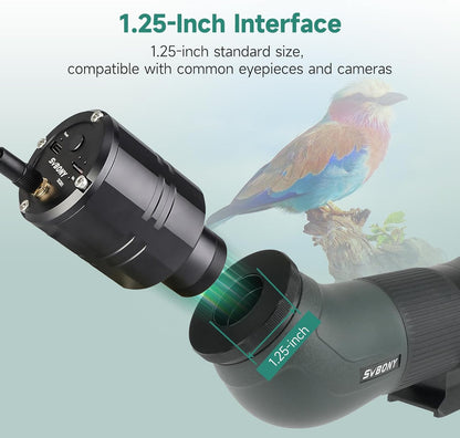 Svbony SA401 APO Spotting Scope, 25-75x100 Dubbele ED Objectieflens Apochromatisch FMC Spotting Scope, met SC001 WiFi Camera, SA405 1,25" Adapter, IPX6 Waterdicht, for Bird Watching Landscape
