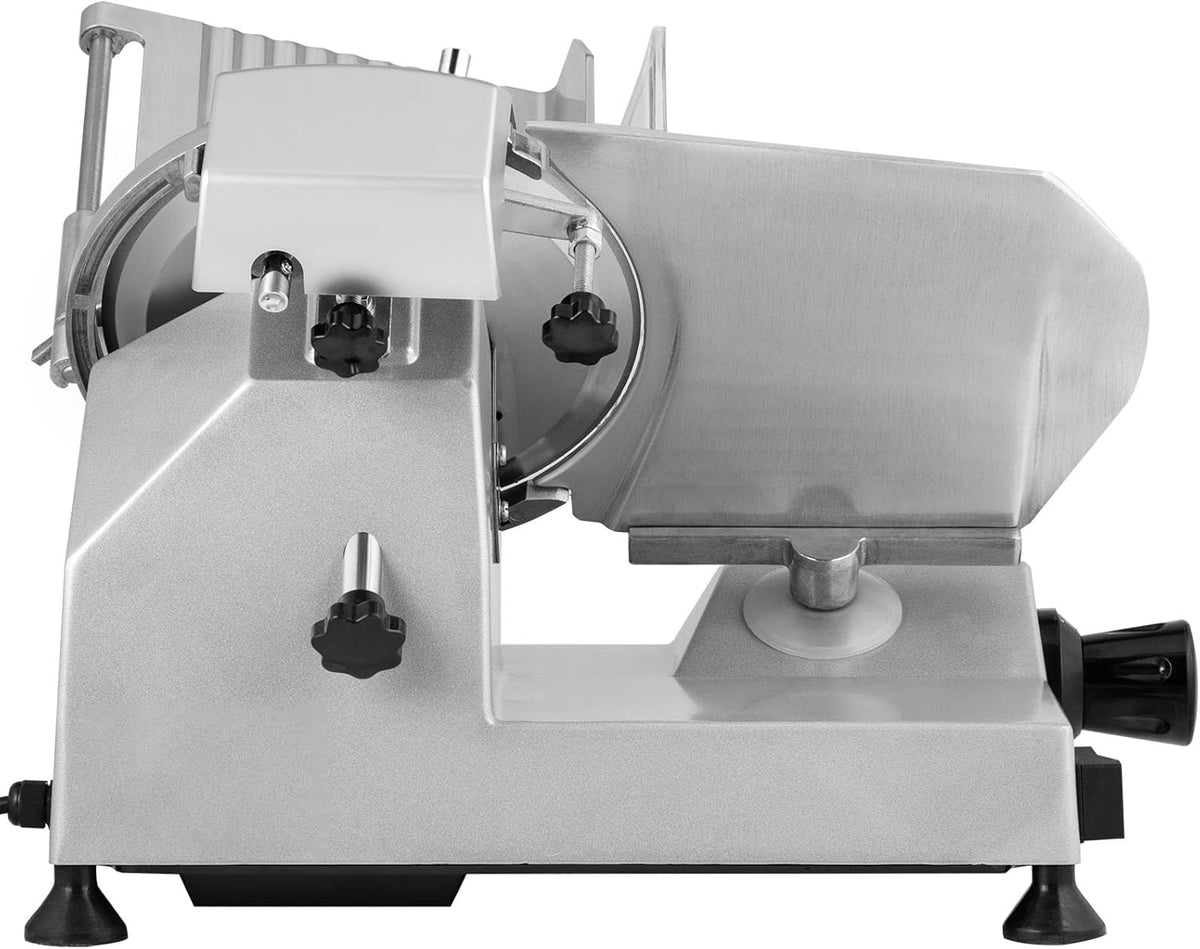 Commerciële Vleessnijmachine, Elektrische Deli Food Slicer, Carbon Steel Blade Elektrische Voedselsnijmachine, 350-400 RPM Vleessnijder, 0-0,45 inch verstelbare dikte voor vlees, kaas, groenten, ham