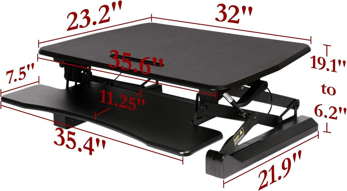 Seville Classics In hoogte verstelbaar tot 19,1 inch dubbele monitorverhoger met toetsenbordlade en smartphone/tablet-standaard, aluminium, zwart, 90 cm x 59 cm