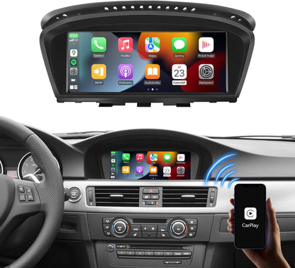 8,8 inch autoradio Linux touchscreen met Android Auto CarPlay voor BMW 3-serie E90/E91/E92/E93 & 5-serie E60/E61 (2008-2013 CIC System iDrive 3.0), originele display-upgrade