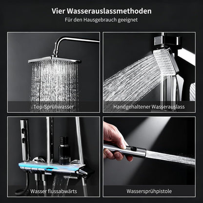Doucheset – Regendouche – Handdouche – Watervaluitloop – Bidet Spray – LED Temperatuurdisplay – 30 cm Regendouchekop