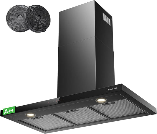 GASLAND TR90BS A++ afzuigkap 90cm convectie, wandkap 881m³/h met CF176 actieve koolfilter touch-bediening 4 standen incl. Booster Afzuiglucht wandmontage afzuigkap