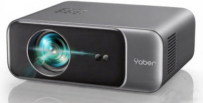 YABER Draagbare projector, 1080p, 20.000 lumen, wifi6, bluetooth, thuisbioscoop, 4K video, ondersteuning, YABER draagbare projector, led, 300 inch display, compatibel met smartphone/tv-stick/PS5