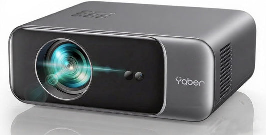 YABER Draagbare projector, 1080p, 20.000 lumen, wifi6, bluetooth, thuisbioscoop, 4K video, ondersteuning, YABER draagbare projector, led, 300 inch display, compatibel met smartphone/tv-stick/PS5