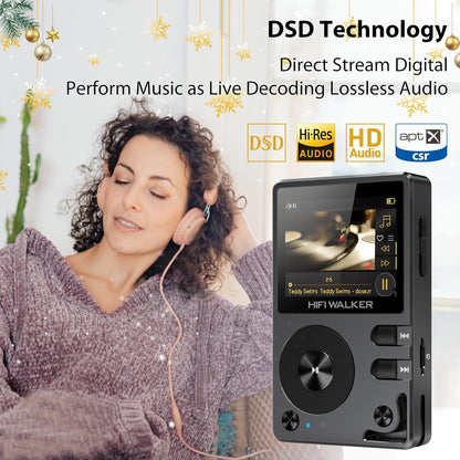 HiFi MP3-Speler – Muziekspeler – Draagbare Audio – Lossless Speler – Bluetooth Speler – 2-Inch HD-Scherm – Uitbreidbaar Tot 256 GB