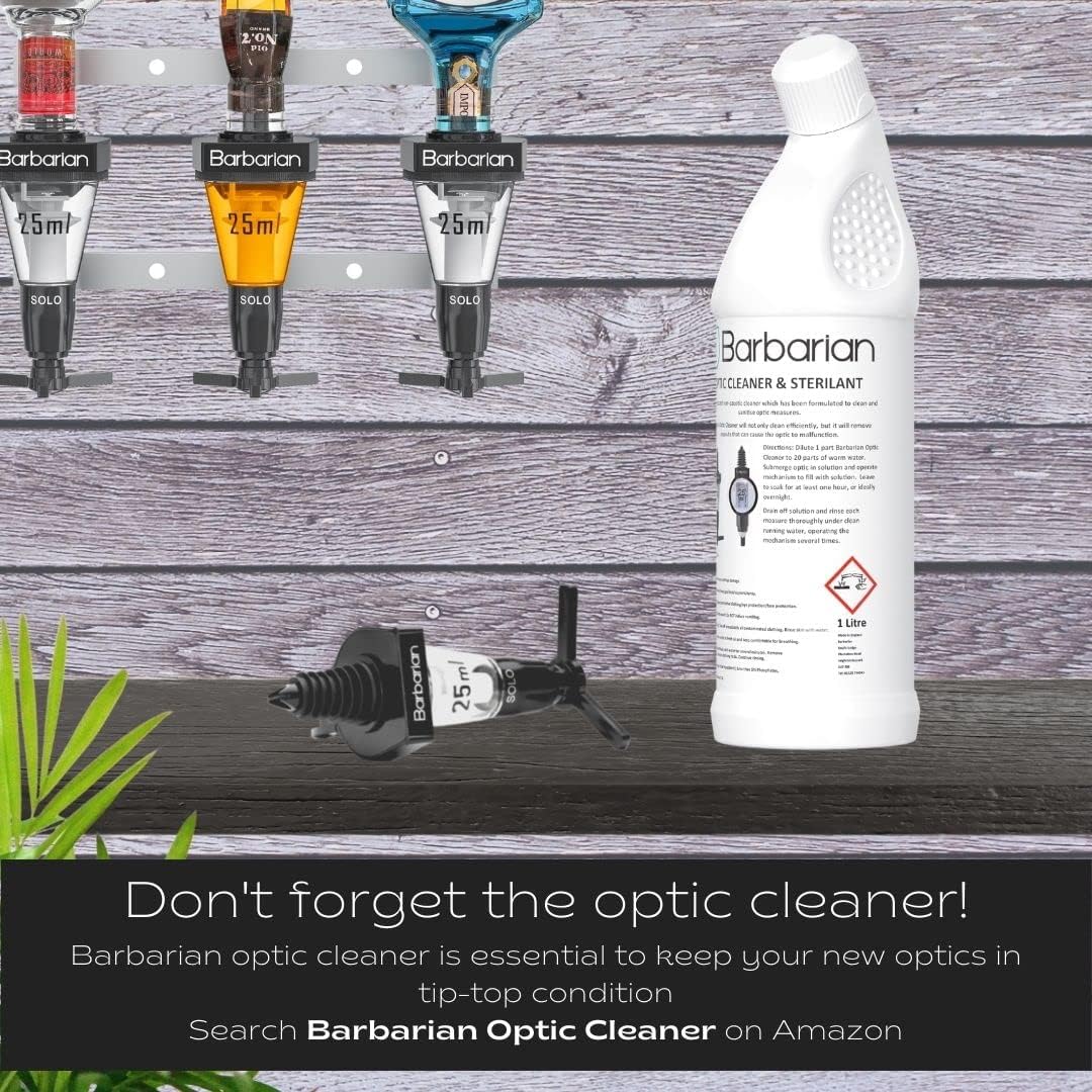 Barbarian 4/6 Bottle Optics for Spirits - Bar Butler 25ml Shot Meetbeugel Alcohol Wijn Ondersteboven Drink Dispenser Home bar Garage Man grot 6 Bottle