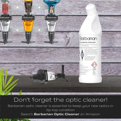 Barbarian 4/6 Bottle Optics for Spirits - Bar Butler 25ml Shot Meetbeugel Alcohol Wijn Ondersteboven Drink Dispenser Home bar Garage Man grot 6 Bottle
