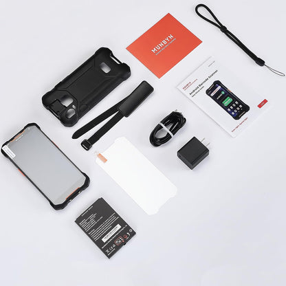 MUNBYN 2025 Nieuwe Android 14 Barcode Scanner, Mobiele PDA met 6" Scherm, Zebra SE4710 Scanner, 1D/2D/QR, Upgradebaar naar Android 18, Snelladen en Valbescherming tot 2m, AS01