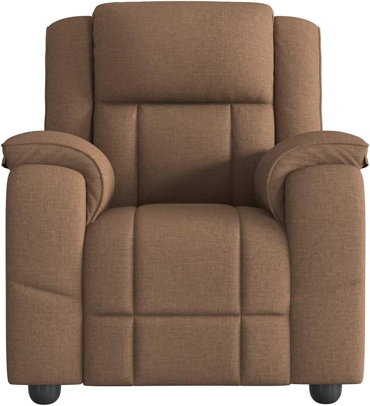 Gecheer Recliner Chair Brown Fabric TV Chair with Reclining Function, Manual Reclining Function - QUORE
