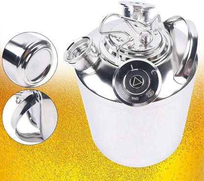 OUKANING 10 l beer cleaning box stainless steel 304 beer cleaning barrel A D S G system valves - QUORE