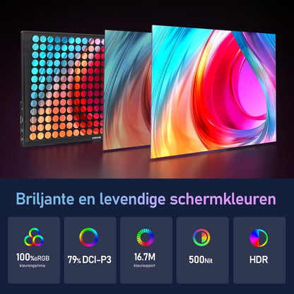 2.5K Portable Display, 144Hz | 16 Inch | 500 Nits| QHD | HDR | 100% sRGB, FreeSync, IPS Portable Gaming Monitor, External Display for Laptop/PC/MacBook/Phones/Tablet/PS5/4/Xbox, USB C/HDMI - QUORE