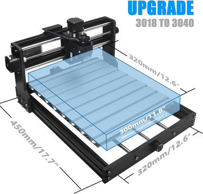 Daedalus 3018 CNC Upgrade Kit, voor X-Axis Upgrade & Y-Axis Extension met Werkblad