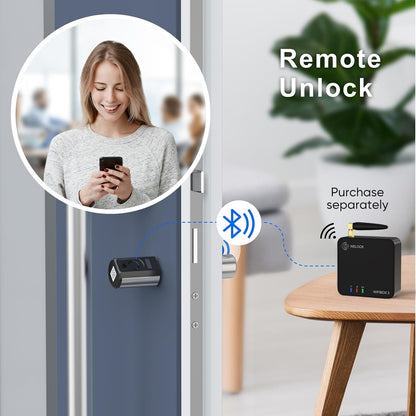 Welock Touch63 Vingerafdruk Elektronisch Deurslot Voordeur Afneembare Voorhandgreep Slot Organische Vingerafdruk Wi-Fi (Extra Aankoop Wi-Fi Box 3) met RFID Kaart BLE App IP65 voor 50-100 mm Deuren