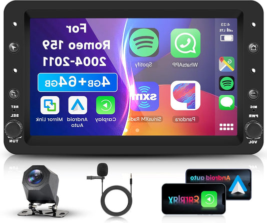 Autoradio – Autostereo – Multimedia Speler – 2-DIN Radio – Navigatie Systeem – 7" Touchscreen – Android 15 – Draadloze CarPlay & Android Auto