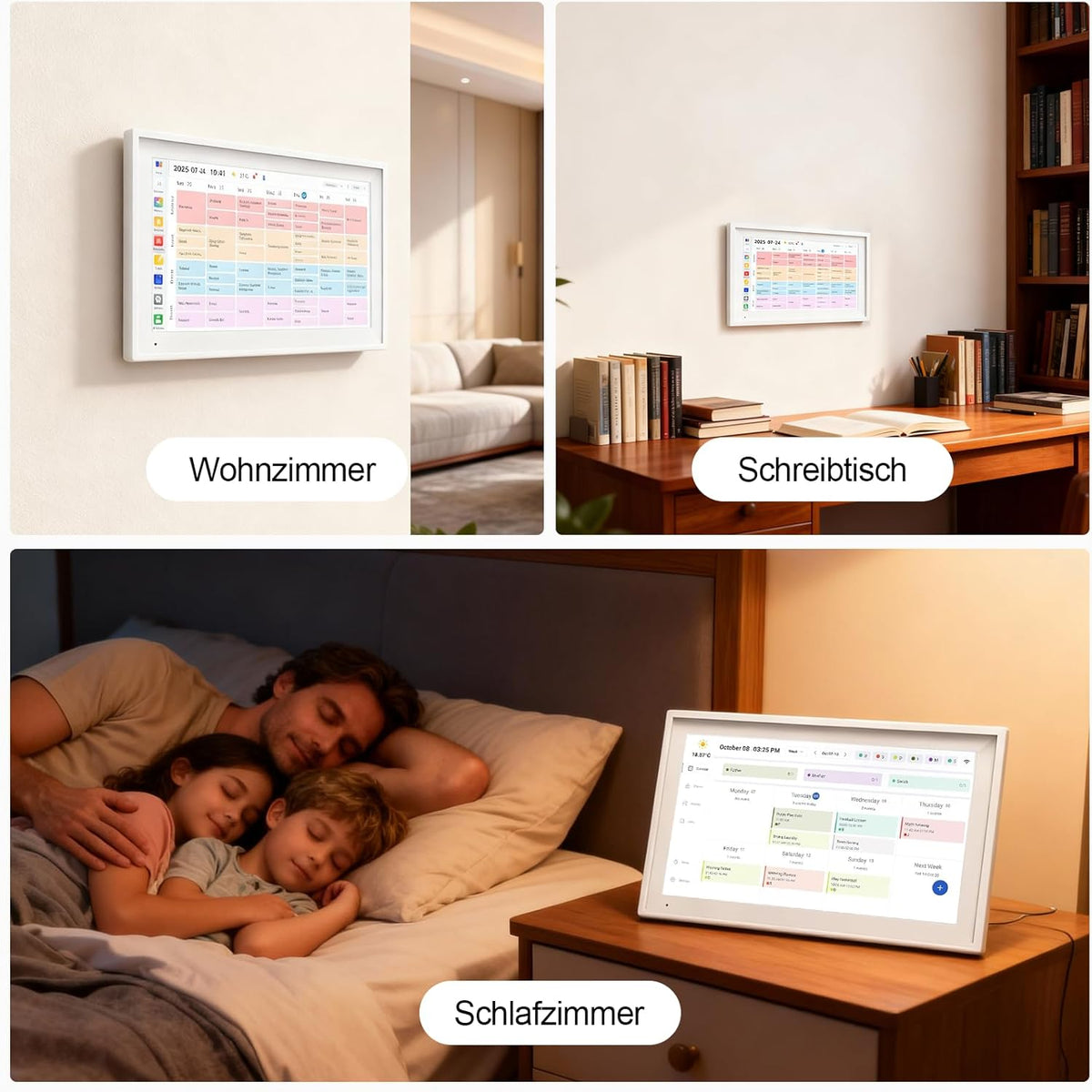 Digitale Kalender – Familieplanner – Slimme Agenda – Elektronische Planner – Wandkalender – 15,6 Inch Touchscreen – Full HD 1920x1080 – 64 GB Opslag