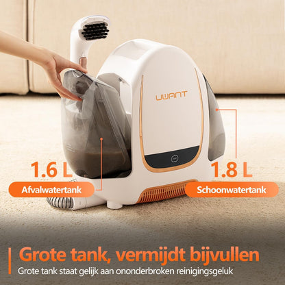 Natzuiger – Nat- en Droogzuiger – Tapijtreiniger – Alleszuiger – Vloerreiniger – Sterke Zuigkracht 12.000 Pa – Stil 70 dB