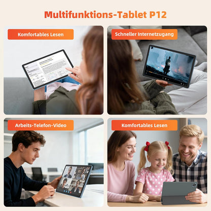 Tablet 11 inch met toetsenbord: Android 15 8000 mAh Octa-Core 18 GB + 128 GB 2TB TF Tablet PC - WiFi 6 BT 5.2 1280*800 FHD + IPS 13MP + 5MP camera met muis, USB C, adapter, hoes, OTG-adapter, pen