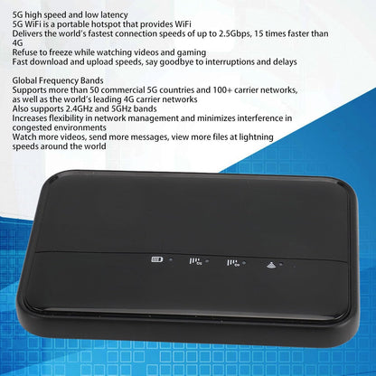4G LTE Mobiele Hotspot, 10000 MAh, WiFi6 5G WiFi, voor Android 1,16 Gebruikers, Draagbaar WiFi Mobiel Hotspotapparaat voor voor, voor Verizon, met Simkaartsleuf