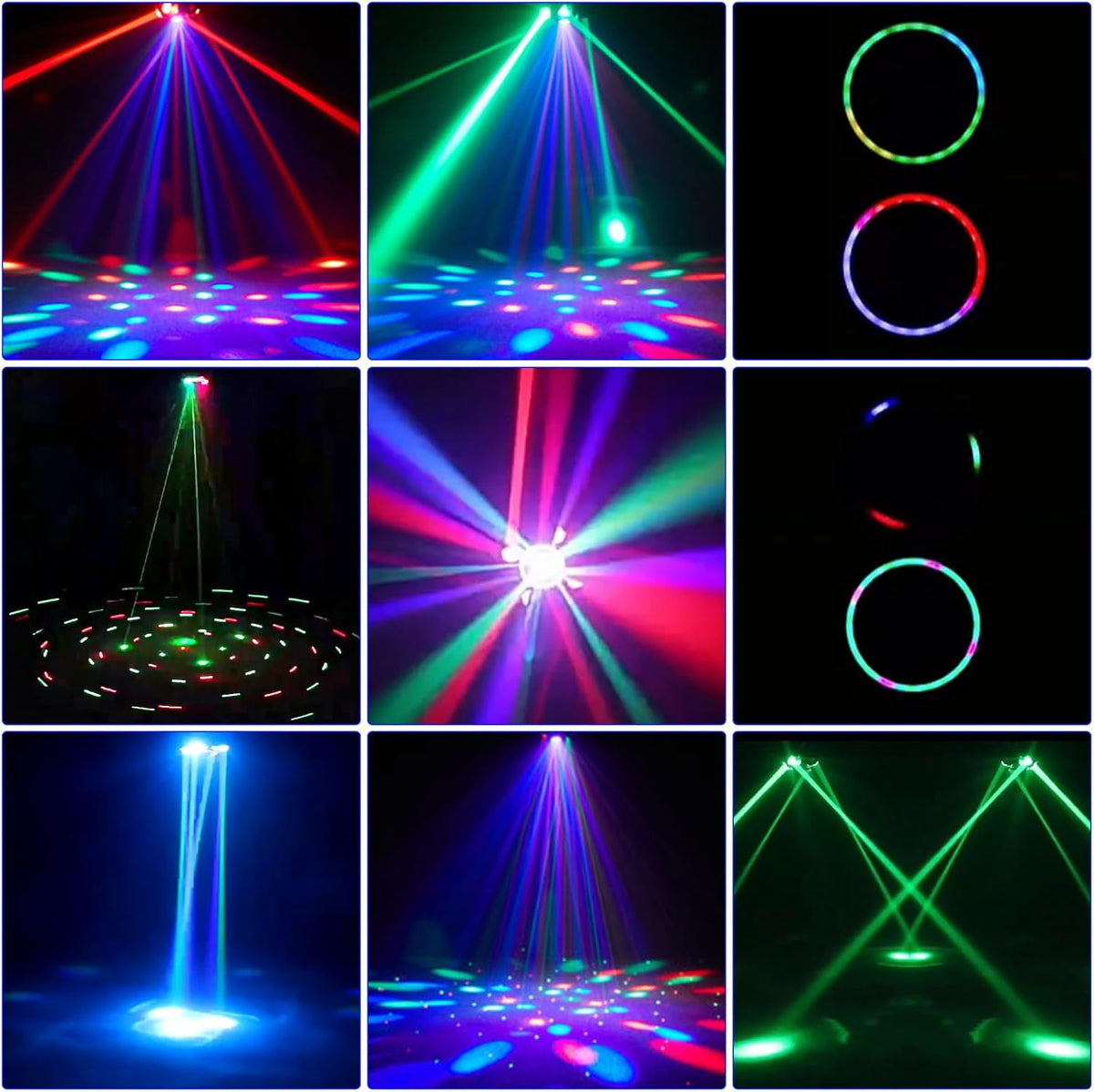 Podiumverlichting met bewegende kop, led-DJ-lampen met DMX512-controller, geluidsactivering, 4 stuks 12 W RGBW LED-kralen, dimmer-stroboscoopeffect