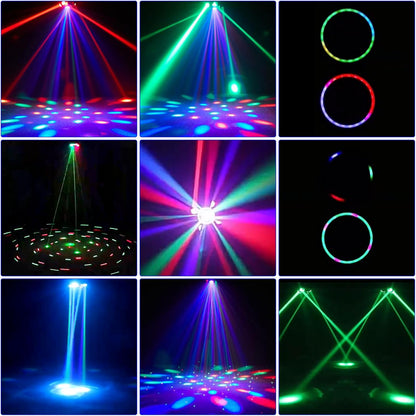 Podiumverlichting met bewegende kop, led-DJ-lampen met DMX512-controller, geluidsactivering, 4 stuks 12 W RGBW LED-kralen, dimmer-stroboscoopeffect